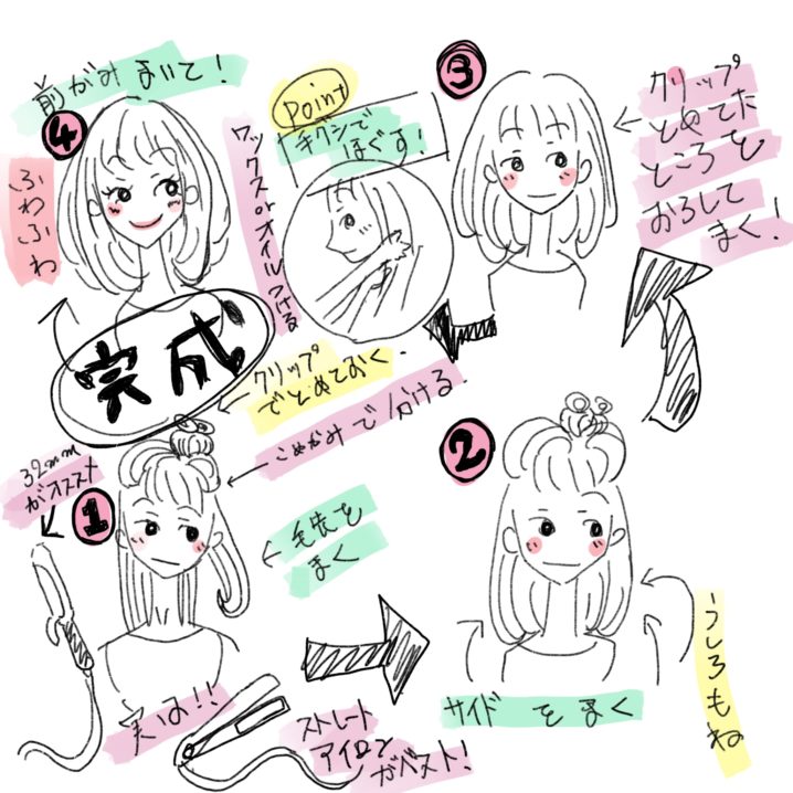 ４コマイラスト 超初心者に見てほしい簡単でかわいい巻き髪のやり方 Lilou リル 公式hp