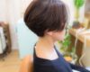 お客様スタイル１６８　大人女子の刈り上げ前下がりショートボブ